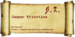 Jasper Krisztina névjegykártya