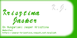 krisztina jasper business card